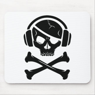 Tapis De Souris Icône de la piraterie anti-RIAA de pirate de