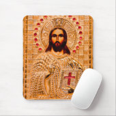 Tapis De Souris Icône dorée de Jésus-Christ (Avec souris)