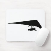 Tapis De Souris icône noire du planeur à pendre (Avec souris)