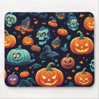 Tapis De Souris Icônes d'Halloween frappant Pad de souris