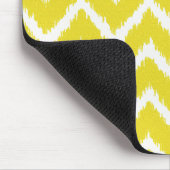 Tapis De Souris Ikat Chevrons - moutarde jaune et blanc (Coin)
