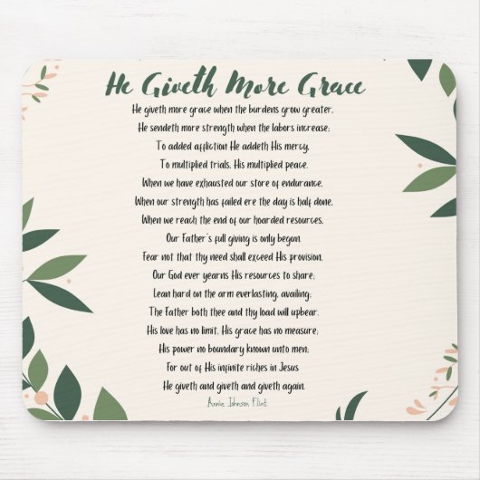 Tapis De Souris Il Donne Plus Grace Souris Pad (Devant)