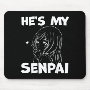 Tapis De Souris Il est mon Senpai drôle d'anime couple assorti pet