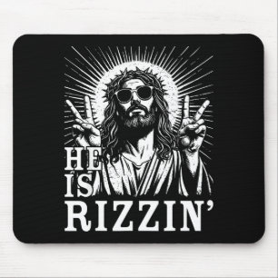 Tapis De Souris Il est Rizzin Croix Chrétienne Jésus Verset de la