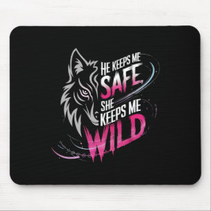 Tapis De Souris Il me garde en sécurité Elle me garde Amoureux de