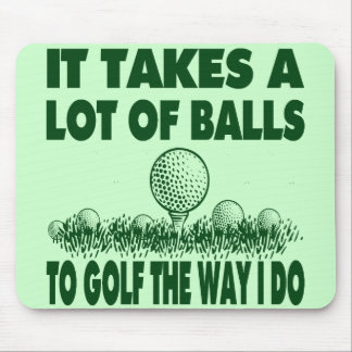 TAPIS DE SOURIS IL PREND BEAUCOUP DE BOULES POUR JOUER AU GOLF