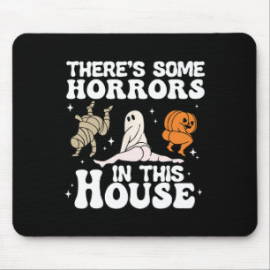 Tapis De Souris Il y a des horreurs dans cette maison Citrouille f