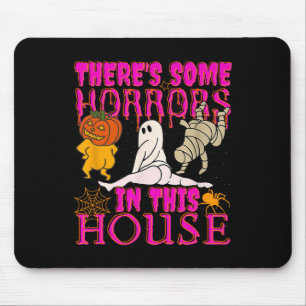 Tapis De Souris Il y a des horreurs dans cette maison Citrouille f