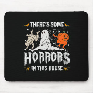Tapis De Souris Il y a des horreurs dans cette maison Citrouille f