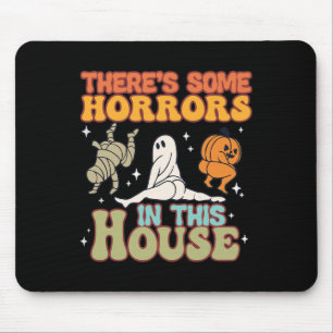 Tapis De Souris Il y a des horreurs dans cette maison Citrouille f
