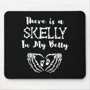 Tapis De Souris Il Y A Un Skelly Dans Mon Belly Skeleton Halloween