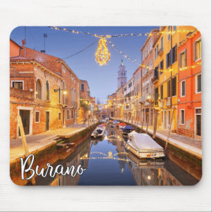 Tapis De Souris Île À couper Le souffle De Burano, Italie