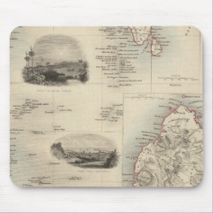Tapis De Souris Île Dans L'Océan Indien