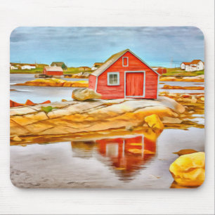 Tapis De Souris Île de Fogo pêchant Shack Mousepad