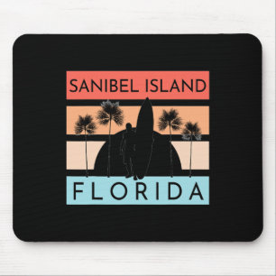 Tapis De Souris Île de Sanibel Floride Plage Surf Été Vacances