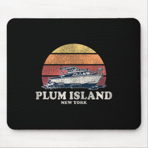 Tapis De Souris Île Plum Ny Voile Vintage 70s Rétro Conception De