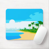 Tapis De Souris Île tropicale Mousepad (Avec souris)