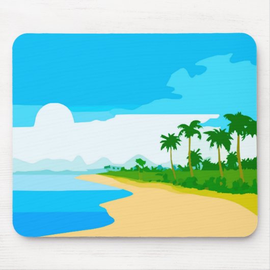 Tapis De Souris Île tropicale Mousepad (Devant)