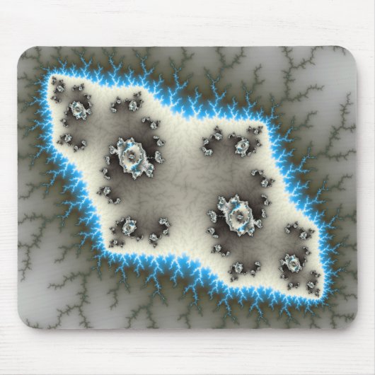 Tapis De Souris Îles Bleues - Fractal Mousepad (Devant)