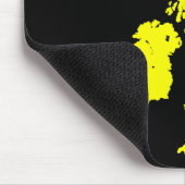 Tapis De Souris Îles britanniques - Jaune sur Noir (Coin)