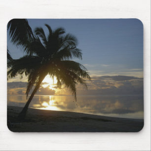 Tapis De Souris Îles Cook de coucher du soleil d'Aitutaki