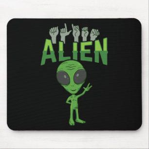 Tapis De Souris ILL Alien ASL Gesture mains sourdes Perte d'auditi