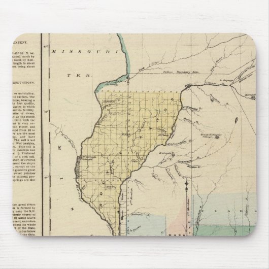 Tapis De Souris Illinois en 1822 (Devant)