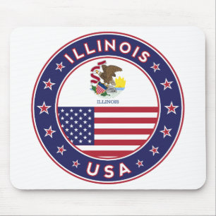 Tapis De Souris Illinois, USA States, Illinois t-shirt