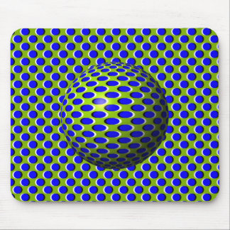 Tapis De Souris Illusion optique à bille bleue