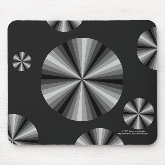 Tapis De Souris Illusion optique Black Mousepad (Devant)