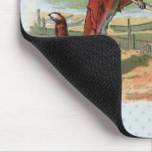 Tapis De Souris Illustration ancienne de la pêche à la grenouille (Coin)