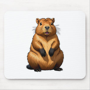 Tapis De Souris Illustration d'animal de rongeur de Capybara migno