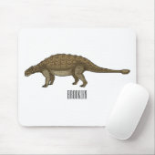 Tapis De Souris Illustration d'Ankylosaurus (Avec souris)