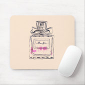 Tapis De Souris Illustration d'aquarelle de mode de bouteille de p (Avec souris)