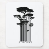 Tapis De Souris Illustration d'arbres de code barres de style de (Devant)