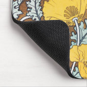 Tapis De Souris Illustration d'art de pavot à motif floral (Coin)