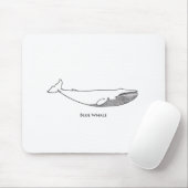 Tapis De Souris Illustration de baleine bleue (schéma) (Avec souris)