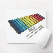 Tapis De Souris Illustration de bande dessinée en Xylophone (Avec souris)