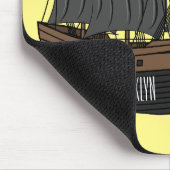 Tapis De Souris Illustration de bateau pirate (Coin)