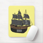 Tapis De Souris Illustration de bateau pirate (Avec souris)
