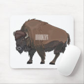 Tapis De Souris Illustration de bison (Avec souris)