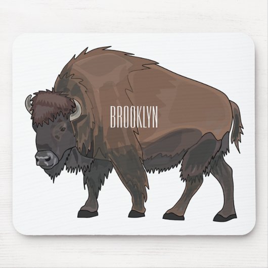 Tapis De Souris Illustration de bison (Devant)