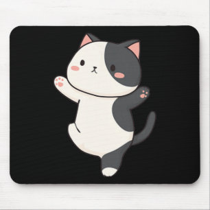 Tapis De Souris Illustration de chat de yoga mignon 