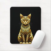 Tapis De Souris Illustration de chat doré orné (Avec souris)