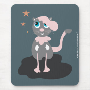 Tapis De Souris Illustration de chat pour enfants, chaton de dessi