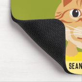 Tapis De Souris Illustration de chat simple Soyez vert Gracieux (Coin)