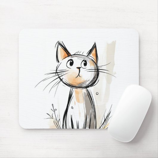 Tapis De Souris Illustration de chats doux (Avec souris)
