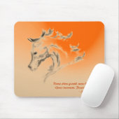 Tapis De Souris Illustration de cheval Mousepad - Danc… - (Avec souris)