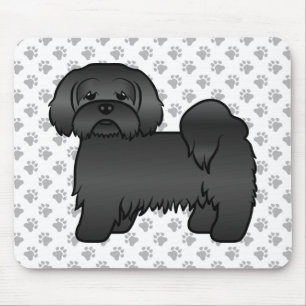 Tapis De Souris Illustration de chien de dessin animé mignon Lhass