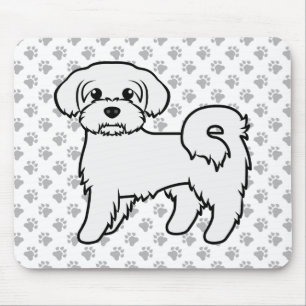 Tapis De Souris Illustration de chien de dessin animé mignon malta